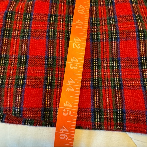 Plaid red dress Vintage size 8 wool blend jumper with pockets, lined gorgeous - Picture 13 of 16